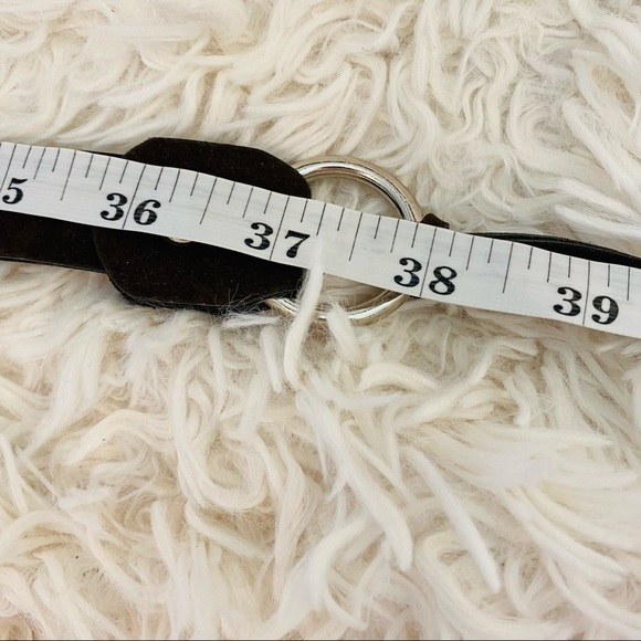 Brown Microsuede Turquoise Beads Fringe Tie Belt Adjustable Sizing 47” total - Picture 12 of 12